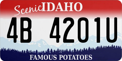 ID license plate 4B4201U