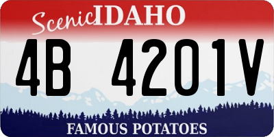 ID license plate 4B4201V