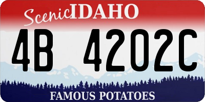 ID license plate 4B4202C