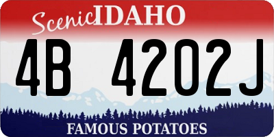 ID license plate 4B4202J