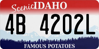 ID license plate 4B4202L
