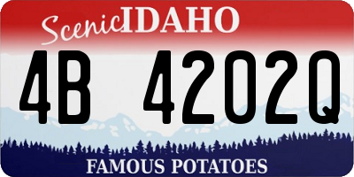 ID license plate 4B4202Q