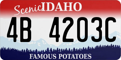ID license plate 4B4203C