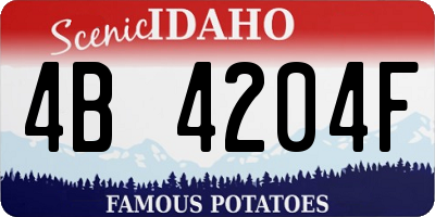 ID license plate 4B4204F