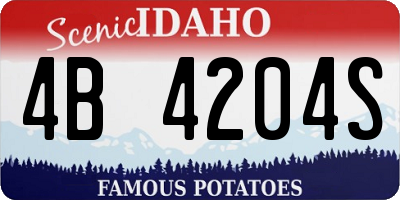ID license plate 4B4204S
