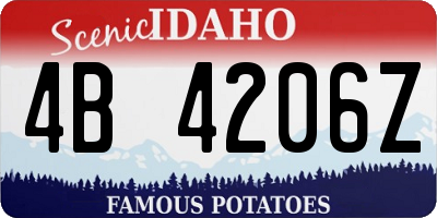 ID license plate 4B4206Z