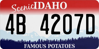 ID license plate 4B4207D