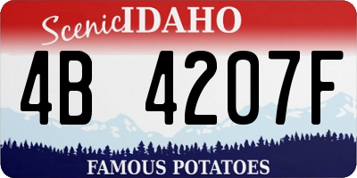 ID license plate 4B4207F