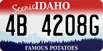 ID license plate 4B4208G
