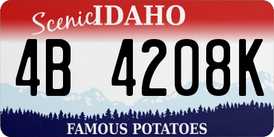 ID license plate 4B4208K