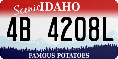 ID license plate 4B4208L
