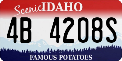ID license plate 4B4208S