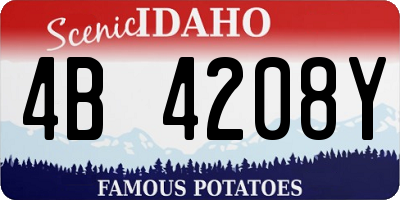 ID license plate 4B4208Y