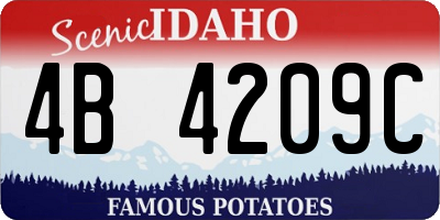 ID license plate 4B4209C