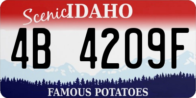 ID license plate 4B4209F