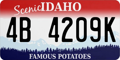ID license plate 4B4209K