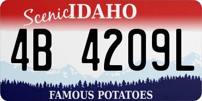 ID license plate 4B4209L