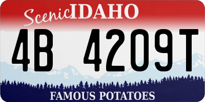ID license plate 4B4209T