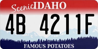 ID license plate 4B4211F