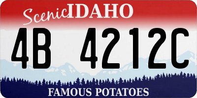 ID license plate 4B4212C
