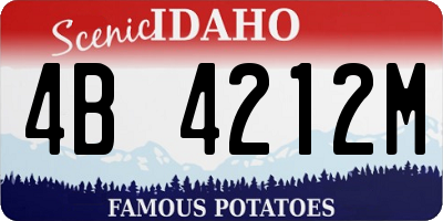 ID license plate 4B4212M