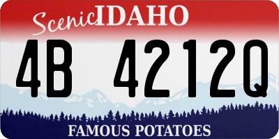 ID license plate 4B4212Q