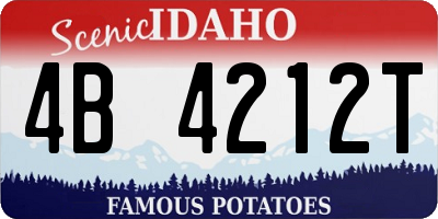 ID license plate 4B4212T