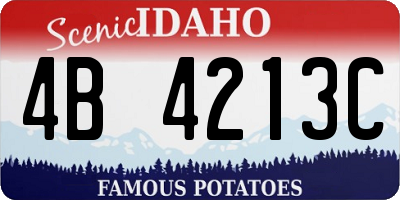 ID license plate 4B4213C