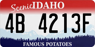 ID license plate 4B4213F