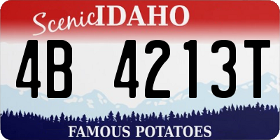 ID license plate 4B4213T