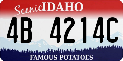 ID license plate 4B4214C