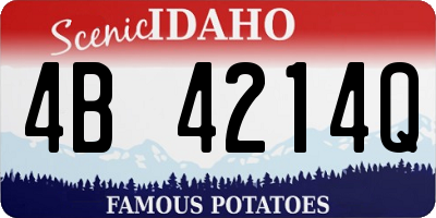 ID license plate 4B4214Q
