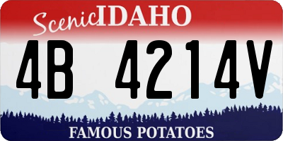 ID license plate 4B4214V