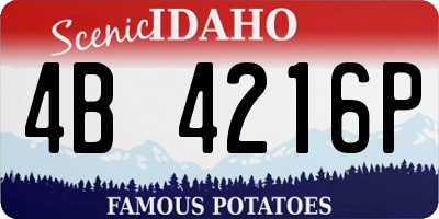 ID license plate 4B4216P
