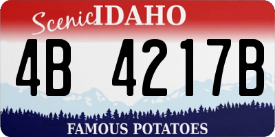 ID license plate 4B4217B