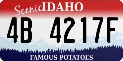 ID license plate 4B4217F