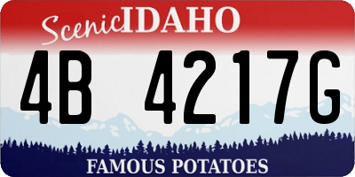 ID license plate 4B4217G