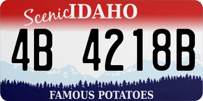 ID license plate 4B4218B