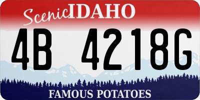 ID license plate 4B4218G