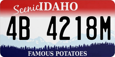ID license plate 4B4218M