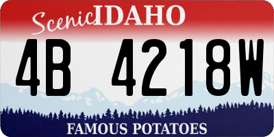 ID license plate 4B4218W