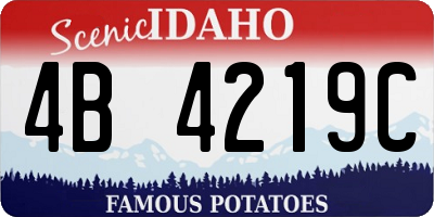 ID license plate 4B4219C