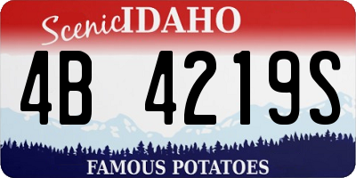ID license plate 4B4219S