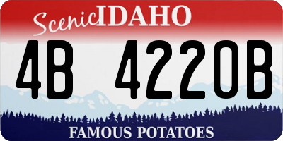 ID license plate 4B4220B