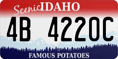 ID license plate 4B4220C