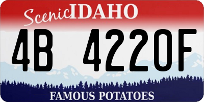 ID license plate 4B4220F