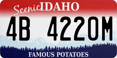 ID license plate 4B4220M