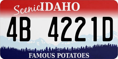 ID license plate 4B4221D