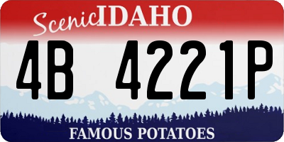 ID license plate 4B4221P