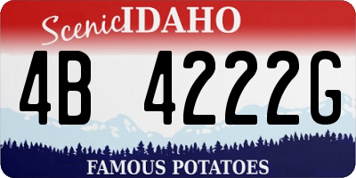 ID license plate 4B4222G